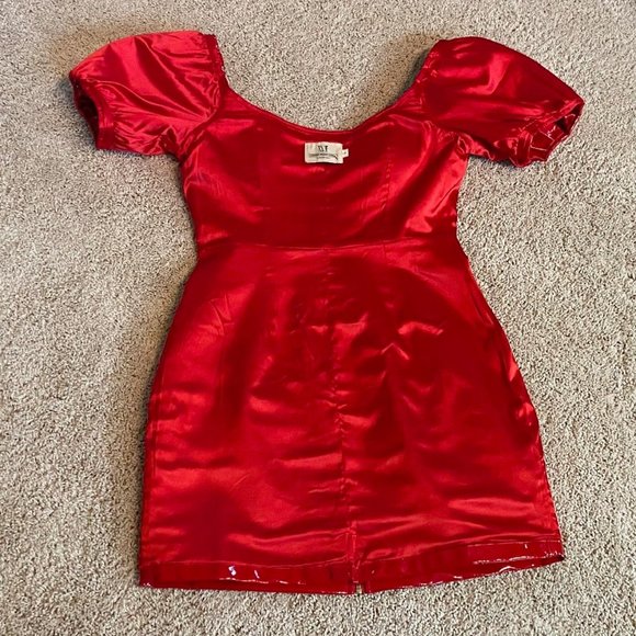Fashion Brand Company Red Vinyl Dress NWOT - Picture 6 of 8